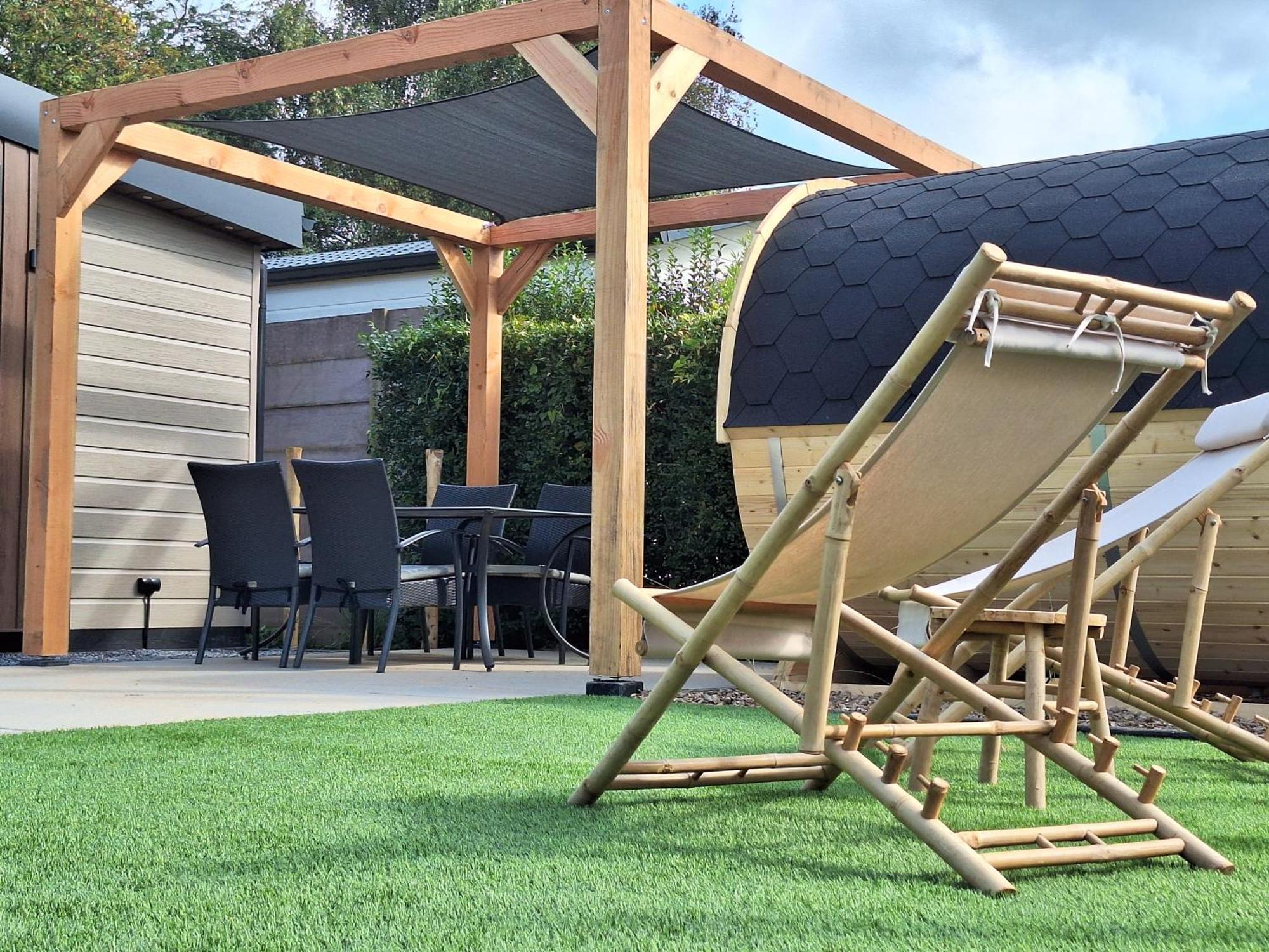 'Relax Lodge Sea' - Wellness Lodge In Zeeland - Private Sauna - Airco - Garden - Outdoor Swimming Pool - Free Wifi, Towels & Bed Linen Heinkenszand Eksteriør bilde